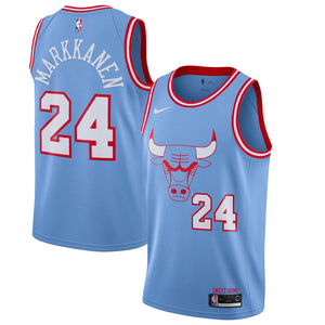 Lauri Markkanen Chicago Bulls Nike 2019/20 Finished City Edition Swingman Jersey - Blue