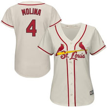 Load image into Gallery viewer, Women&#39;s St. Louis Cardinals Yadier Molina Majestic Horizon  Alternate Cool Base Player Jersey