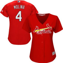 Load image into Gallery viewer, Women&#39;s St. Louis Cardinals Yadier Molina Majestic Horizon  Alternate Cool Base Player Jersey