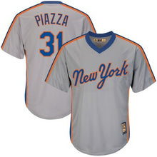 Load image into Gallery viewer, Men&#39;s New York Mets Mike Piazza Majestic Big &amp; Tall Cooperstown Collection Cool Base Replica Player Jersey