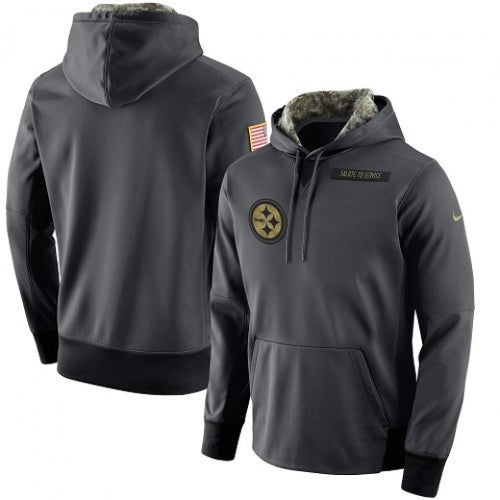 Men's Pittsburgh Steelers Nike Salute to Service Player Performance Hoodie - Anthracite